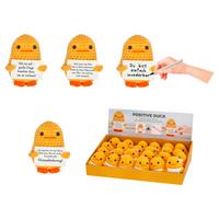 Dekokopf Positive Duck - Gelb, Basics, Textil (4,7/7,6/4,7cm)