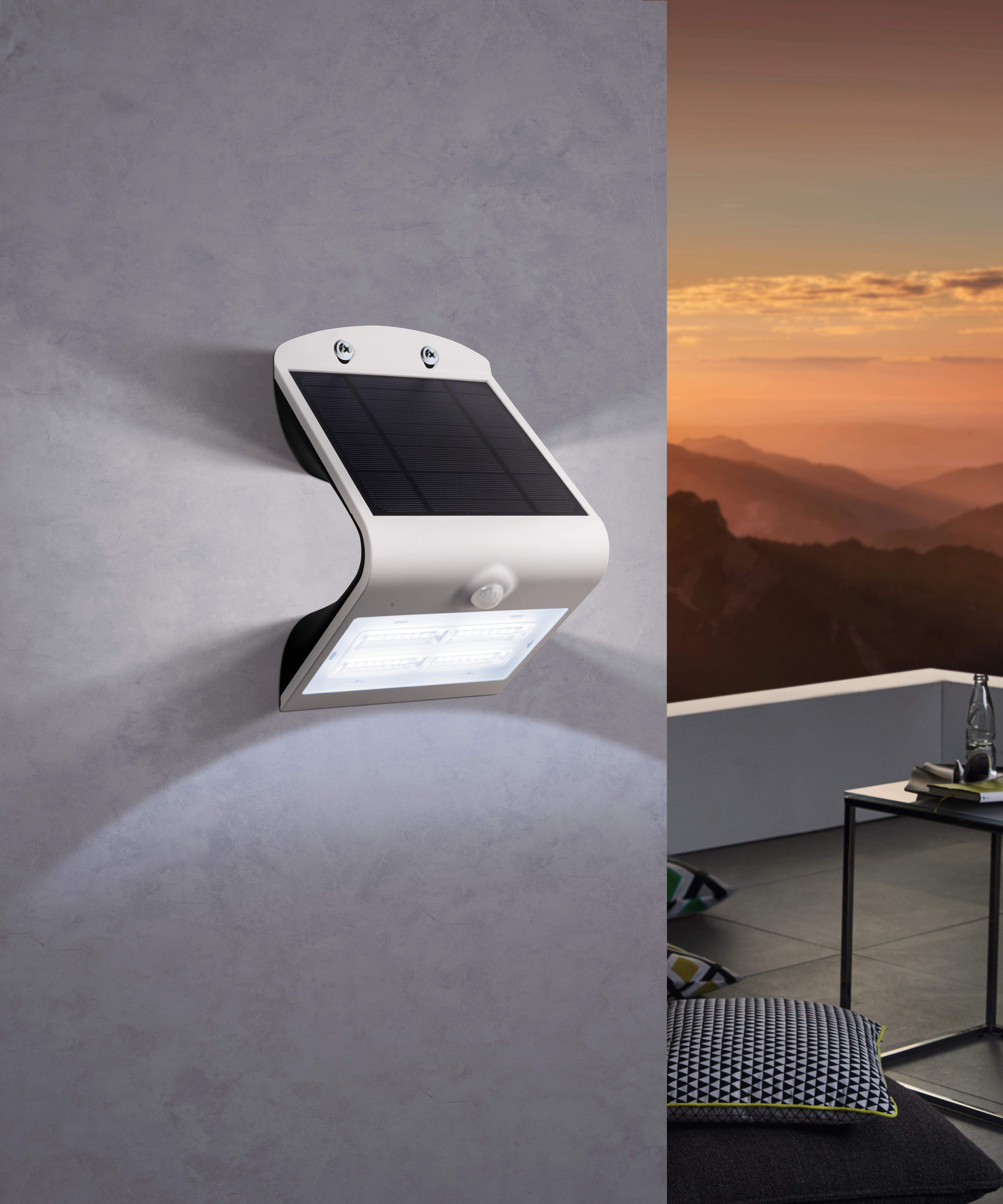 Solarleuchte 98757* Lamozzo - Transparent/Weiß, Design, Kunststoff (14/21/11cm) - Eglo