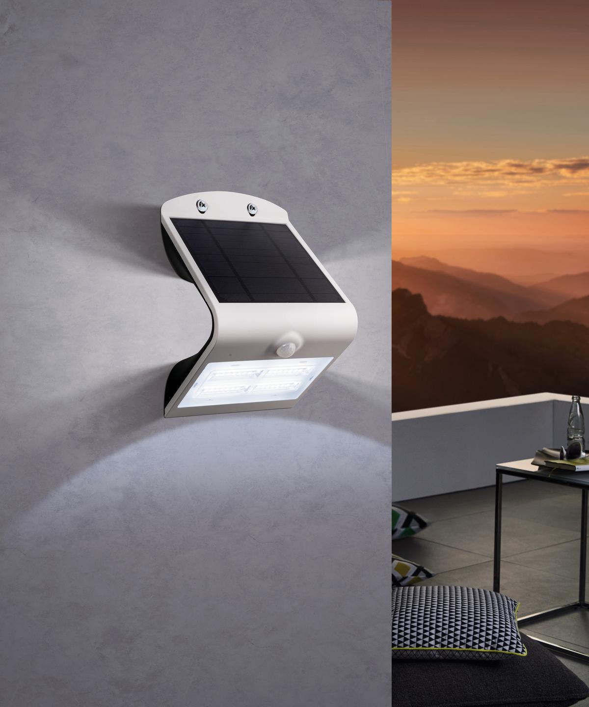 Solarleuchte 98757* Lamozzo - Transparent/Weiß, Design, Kunststoff (14/21/11cm) - Eglo