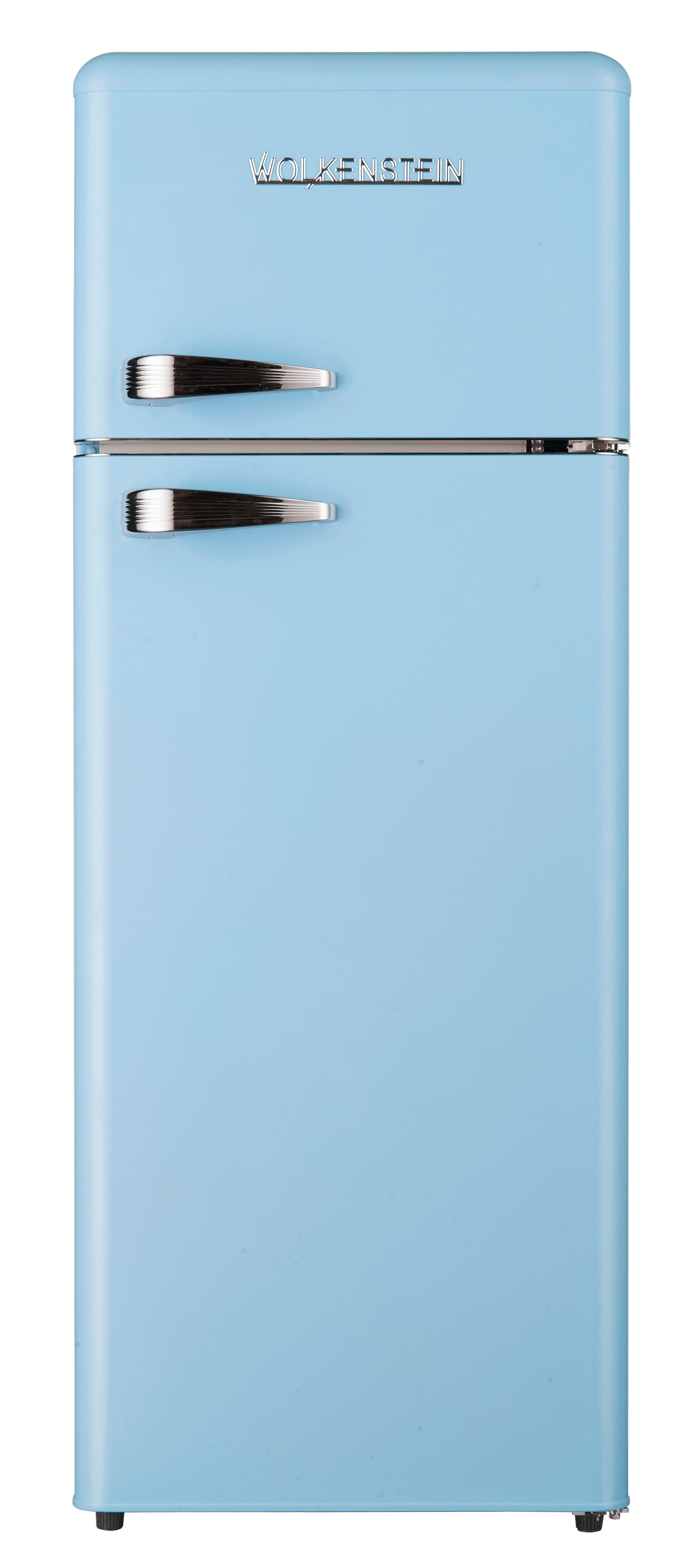 Kühl-gefrierkombination Hellblau 39+172 L - Hellblau, Basics, Kunststoff/Metall (54,50/145,60/62,60cm)