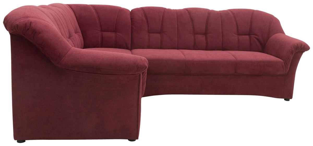 Ecksofa Papenburg Beerenfarben - Beere/Schwarz, KONVENTIONELL, Textil (192/243cm) - MID.YOU