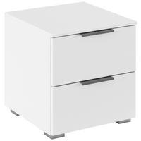 NACHTKÄSTCHEN Alabama Weiß B: 40cm - Alufarben/Weiß, MODERN, Holzwerkstoff (40/42/42cm) - Rauch Möbel