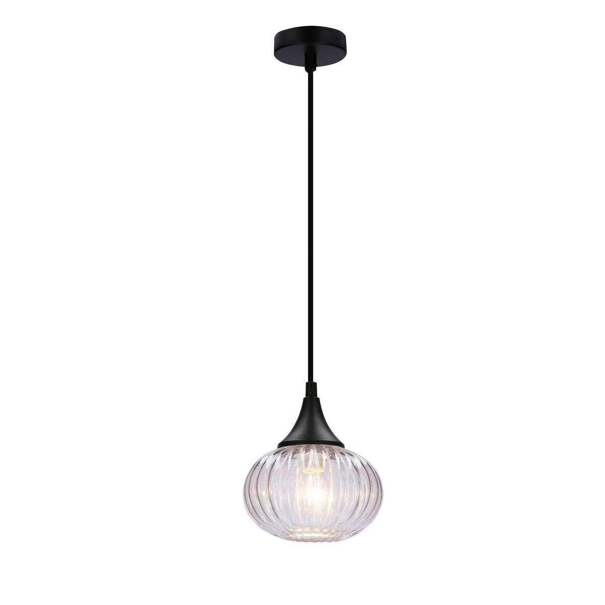 Pendelleuchte Exeter 50101275 - Schwarz, KONVENTIONELL, Glas/Metall (14.5/14.5/90cm)