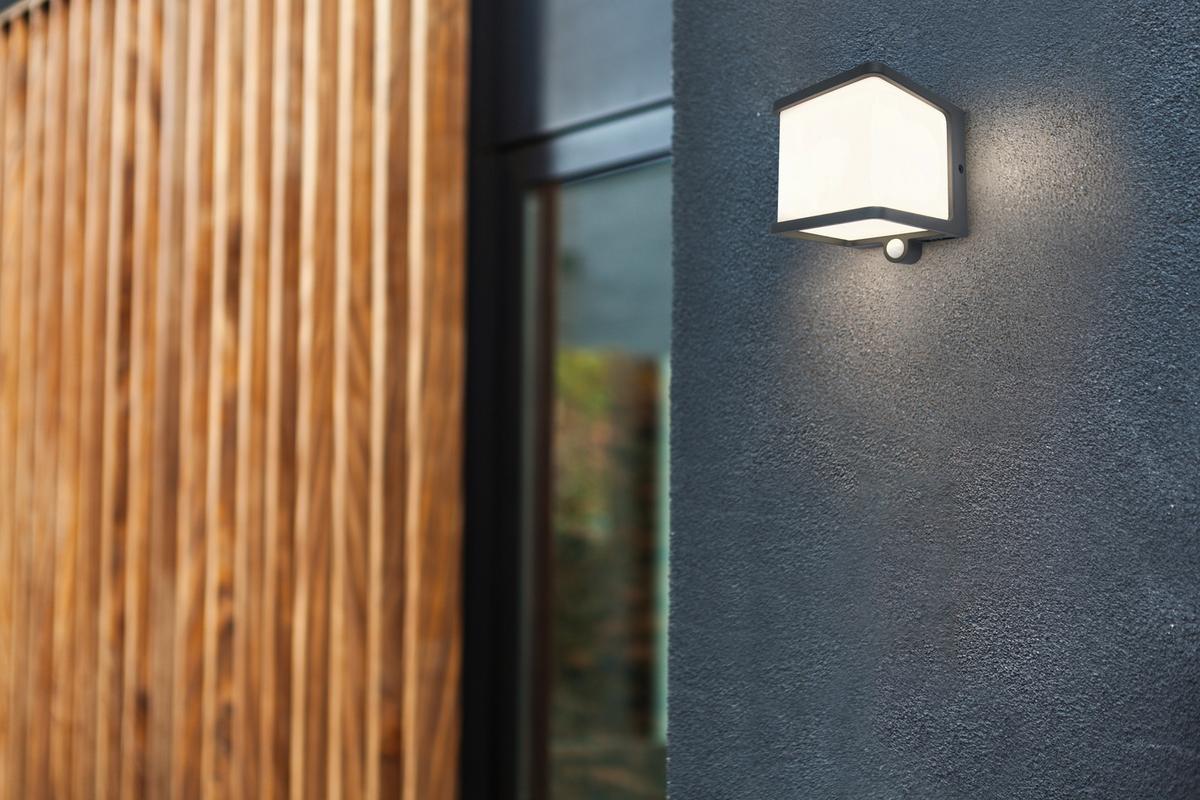 Solarleuchte Doblo Weiß Anthrazit L: 11 cm - Anthrazit/Weiß, Basics, Kunststoff/Metall (11/11/12,9cm)