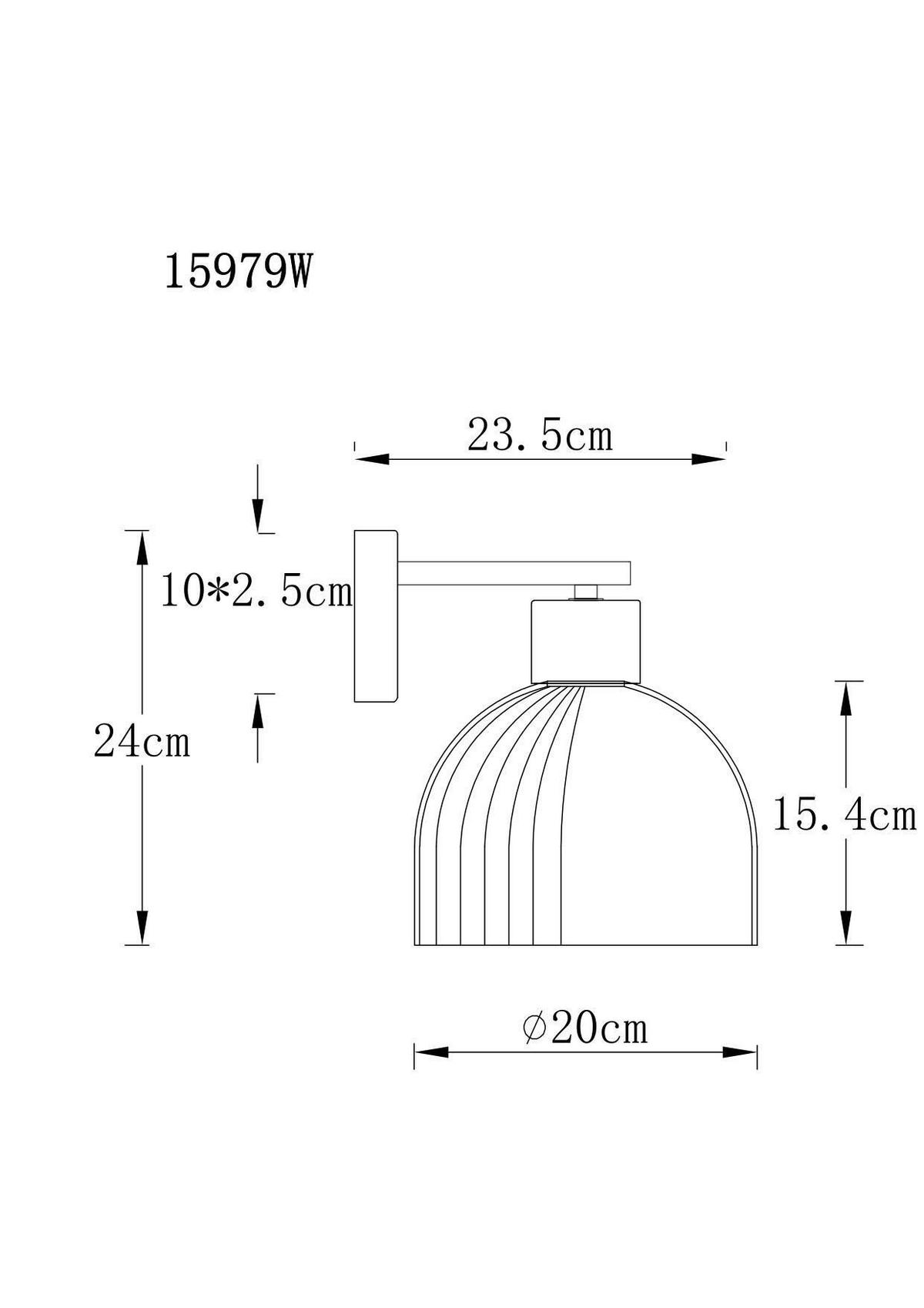 WANDLEUCHTE Braun, Schwarz, ca. 20x24x24cm - Schwarz/Braun, Design, Glas/Holz (20/23,5/24cm) - Globo