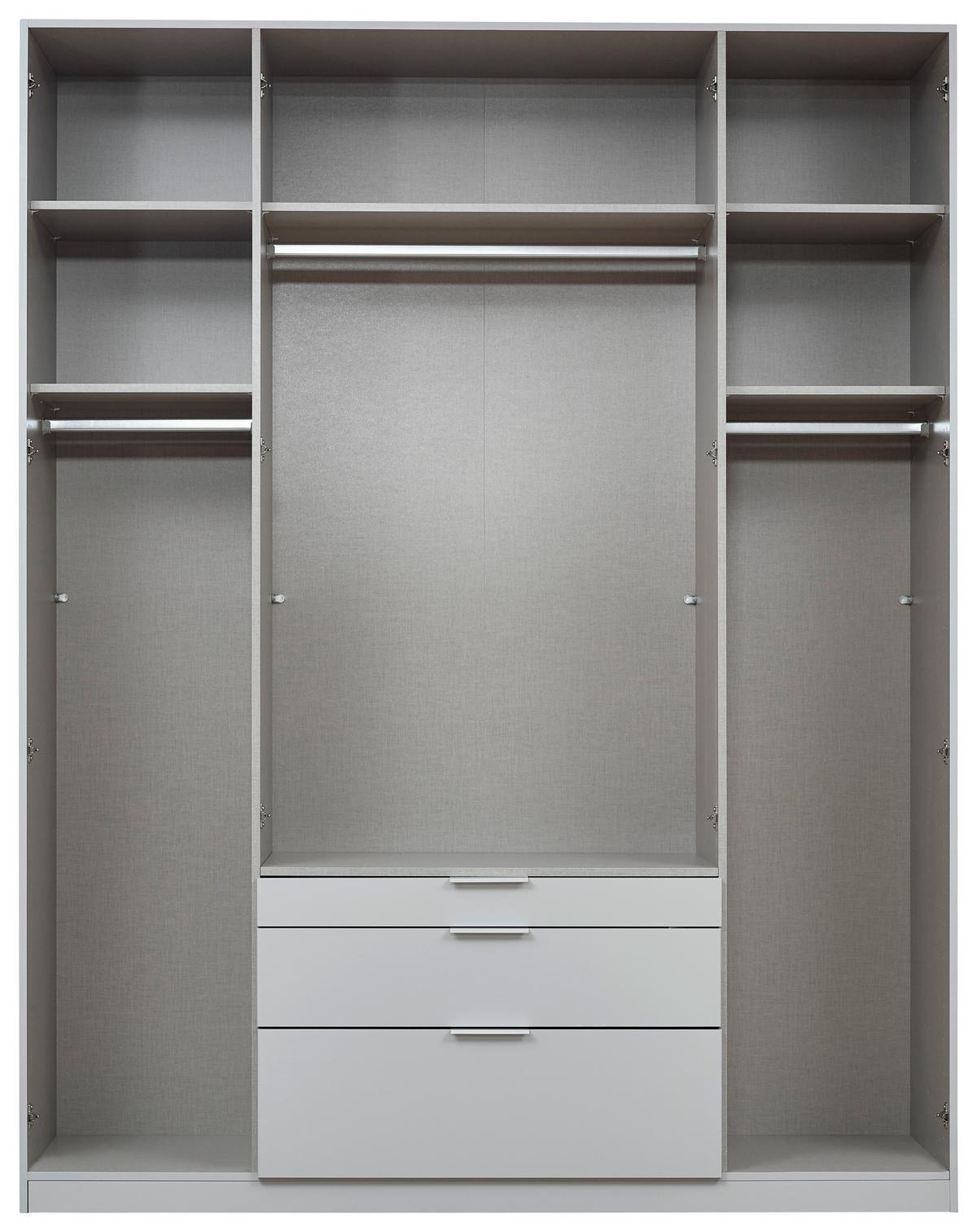 Drehtürenschrank Alabama Grau Metallic B: 181 Cm - Grau, MODERN, Holzwerkstoff (181/229/54cm) - Rauch Möbel
