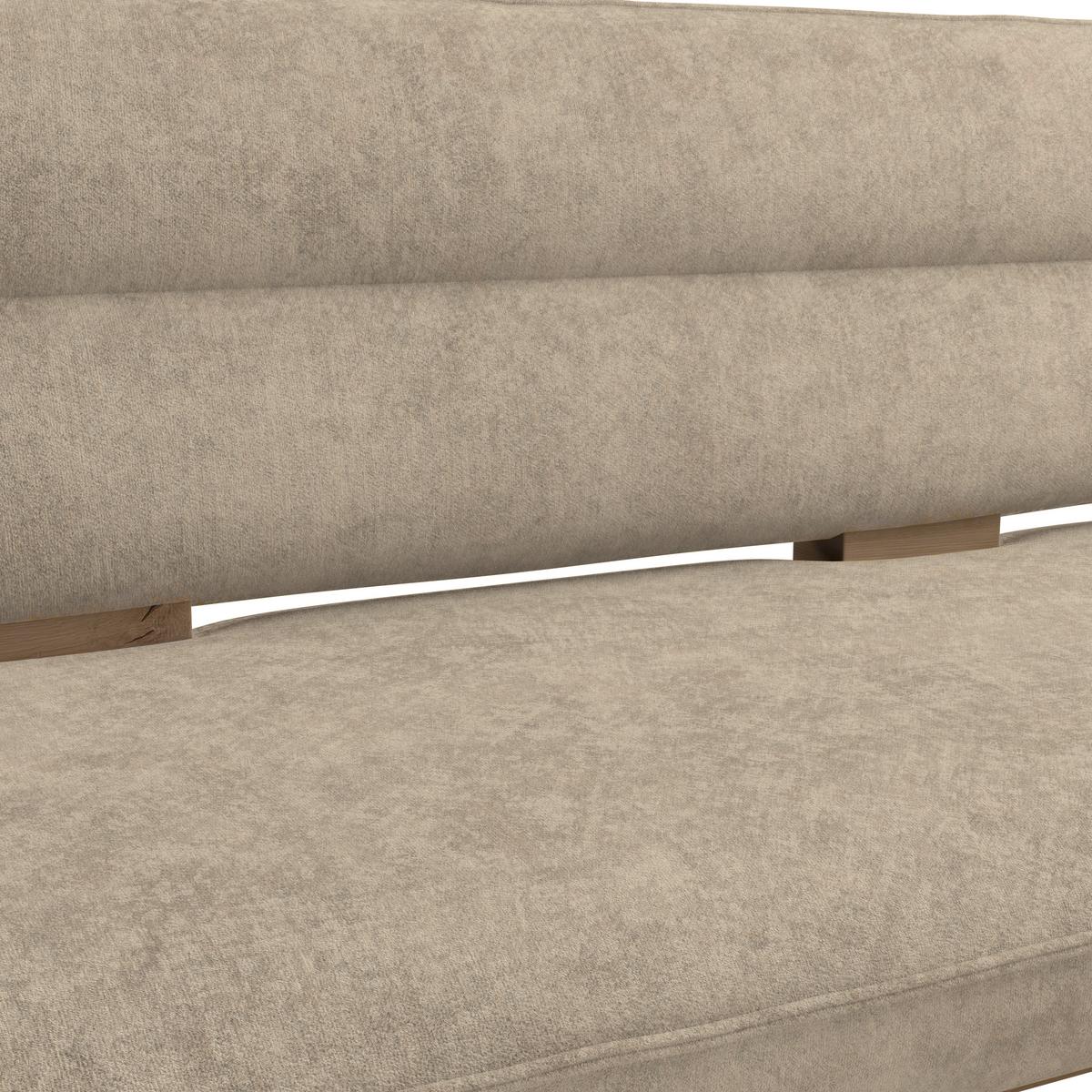 Eckbank Beluna Ii Webstoff Beige, B: 212cm - Eichefarben/Beige, KONVENTIONELL, Holz/Textil (212/170cm) - James Wood