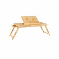 Laptoptisch Bambus mit Lade B: 35 cm, H: 21-29 cm - Hellbraun/Naturfarben, Basics, Holz (80-89/35/21-29cm) - Boxxx