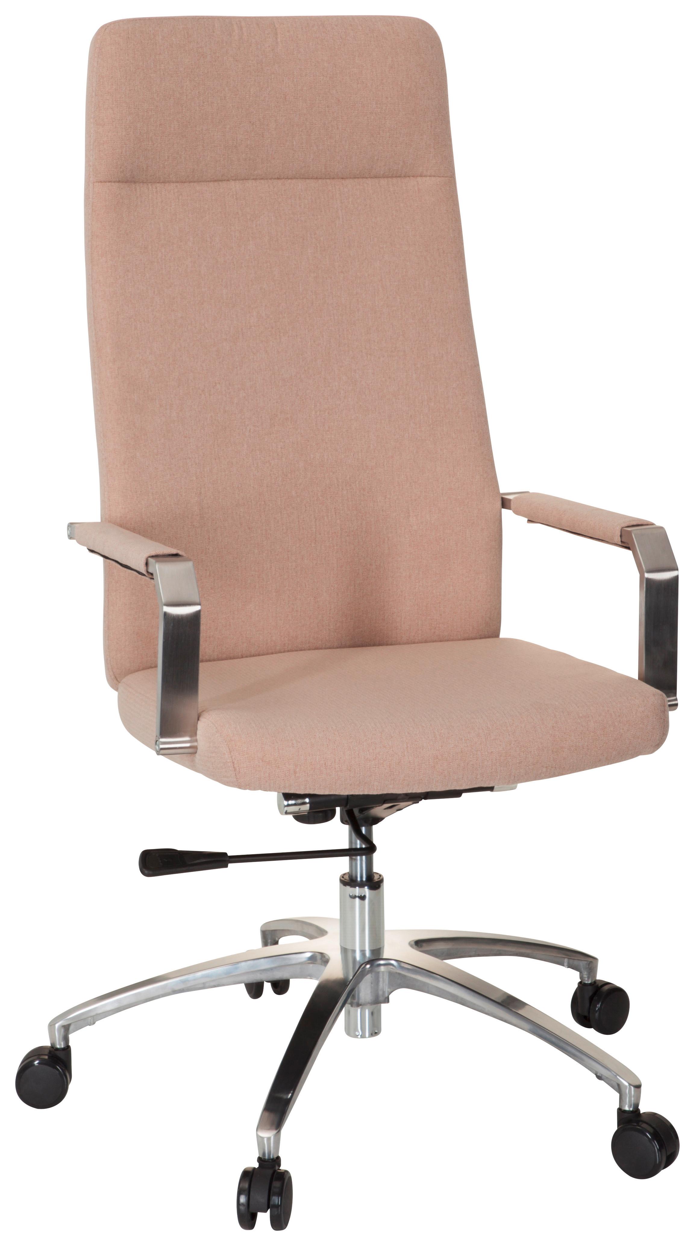 Drehstuhl Saranto Plus I Armstützen Beige Bis 110kg - Beige/Alufarben, MODERN, Kunststoff/Textil (56/131/67cm) - MID.YOU