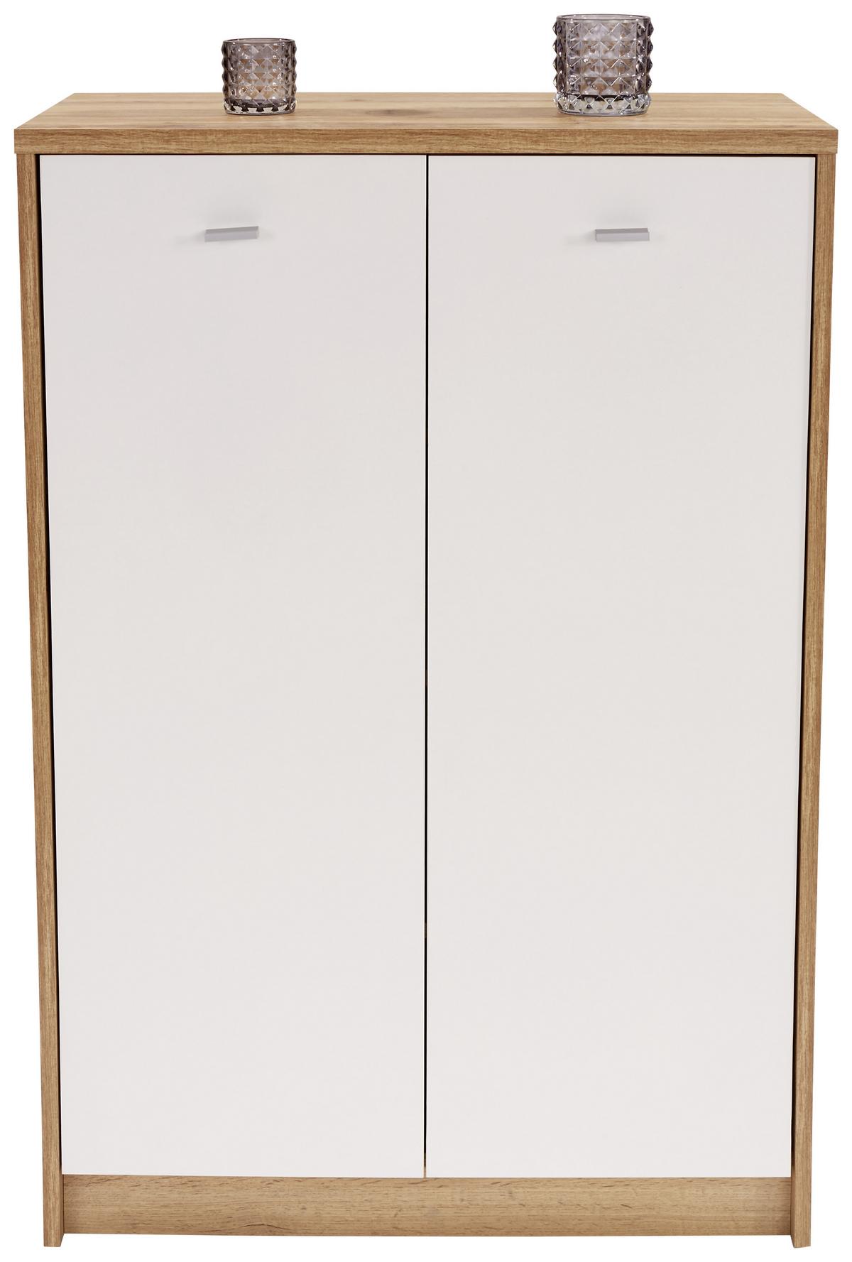 KOMODA 4-YOU NEW YUK07 - bílá/barvy dubu, Moderní, kompozitní dřevo/plast (74/111,4/34,6cm)