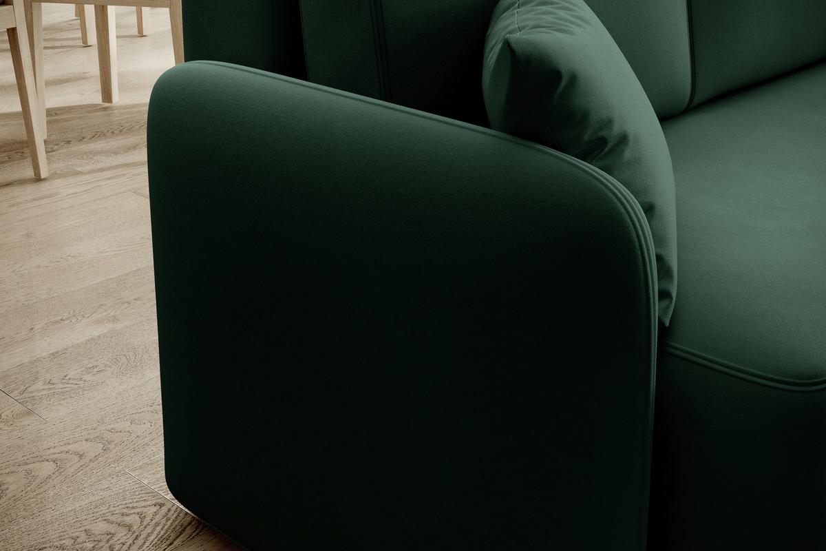 Ecksofa Hadson Grün S: 206x150 Cm - Schwarz/Grün, Design, Textil (206/150cm) - P & B