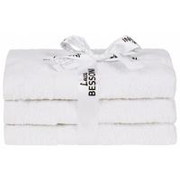 Handtuch Fiolina Baumwolle Weiß 50x100 Cm 3er-Pack - Weiß, MODERN, Textil (50/100cm) - Luca Bessoni
