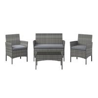 Loungegarnitur Cusco - Grau, MODERN, Kunststoff/Textil - Beldano