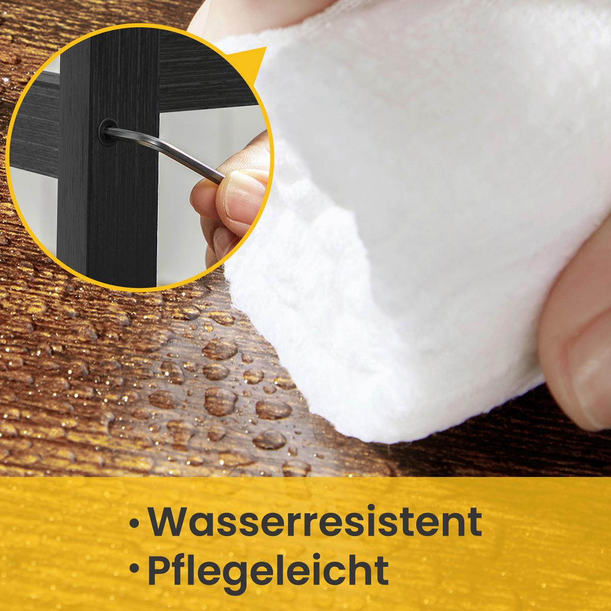 Gewürzregal Braun, Schwarz B: 42 Cm - Schwarz/Braun, Basics, Holzwerkstoff/Metall (42/43/18cm)