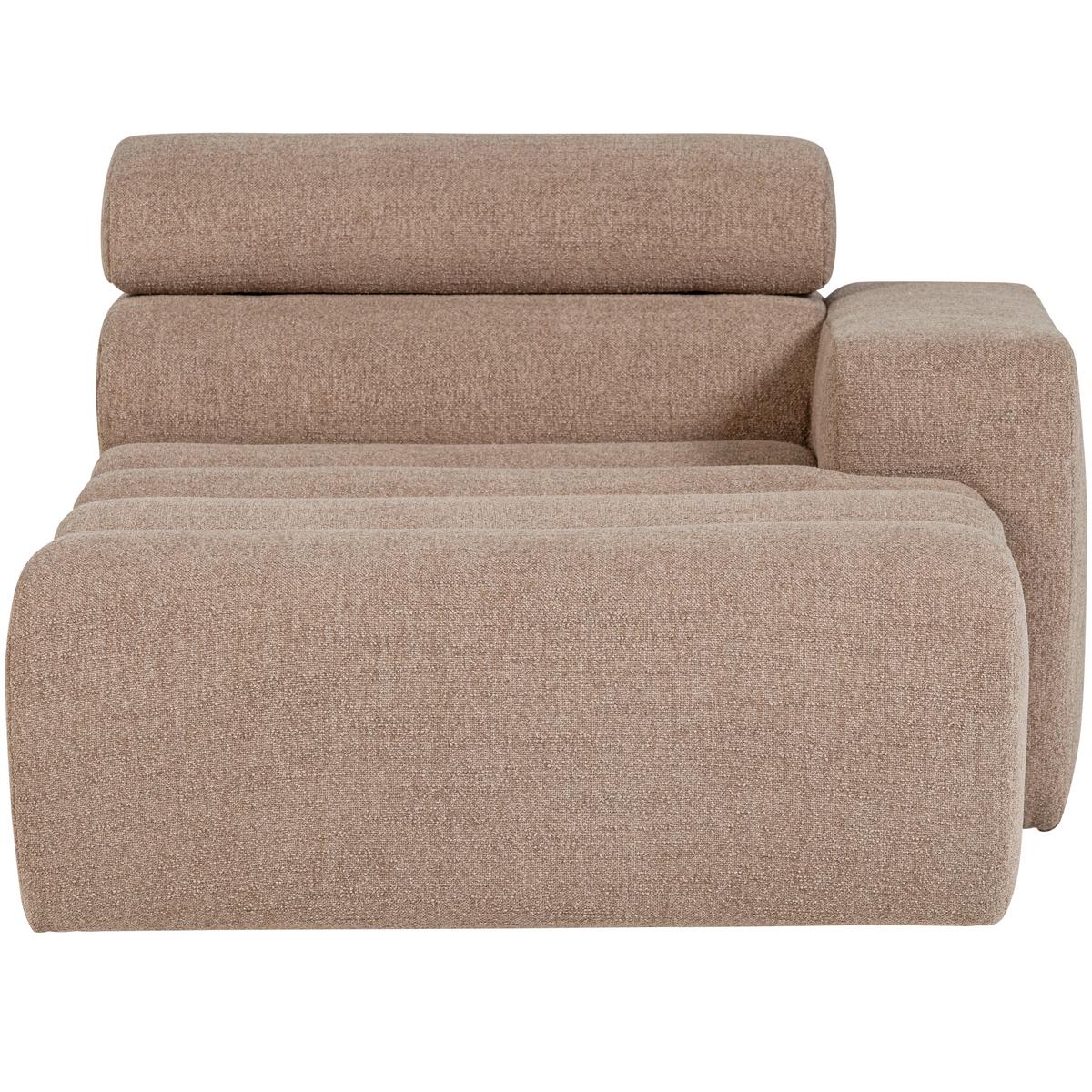 Sofaelement Novi Taupe B: 173cm - Taupe/Schwarz, Design, Textil (173/86/109cm) - Livetastic