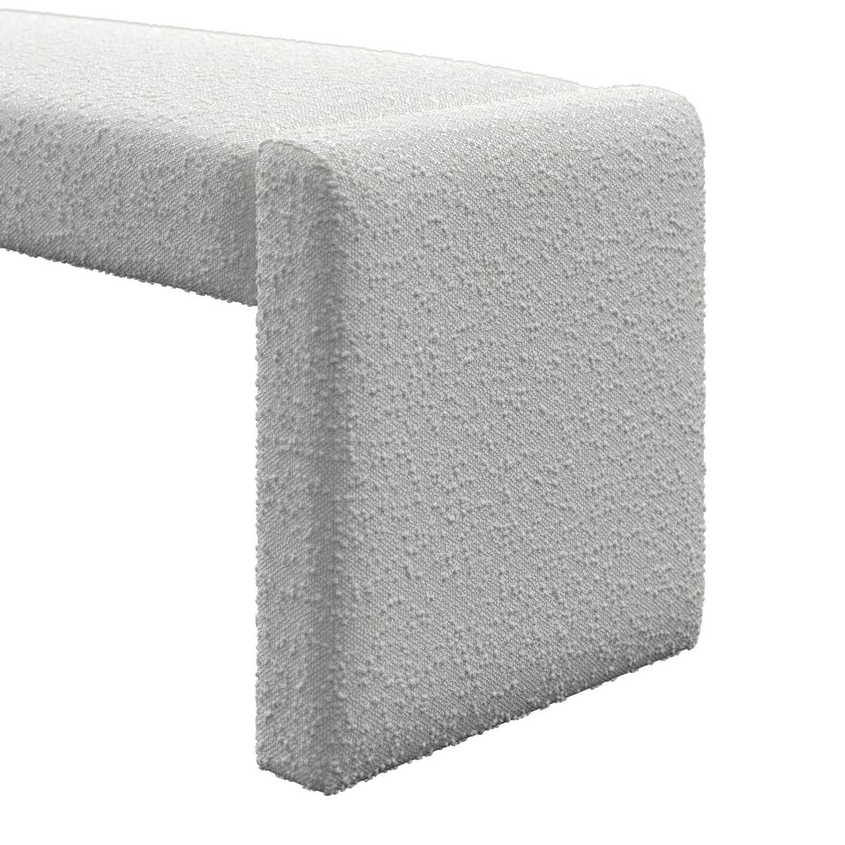 SEDACÍ LAVICE ANDREA - bílá, Moderní, dřevo/textil (123/50/45cm) - Bessagi Home