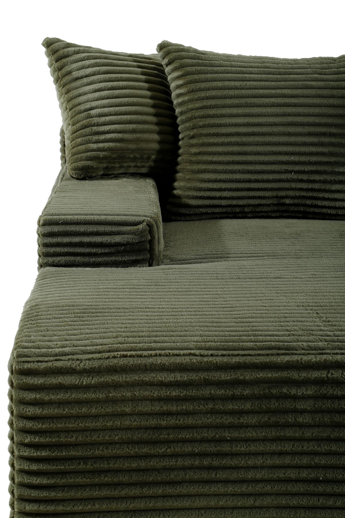 Bigsofa Lunaris Grün B: 125 Cm - Grün, Design, Textil (125/63/170cm) - P & B