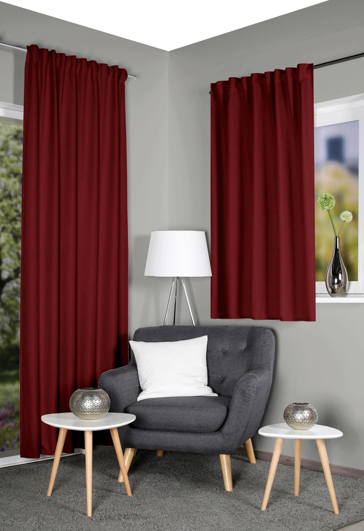 Wärmeschutzvorhang Eskamio - Bordeaux, Basics, Textil (135/145cm)