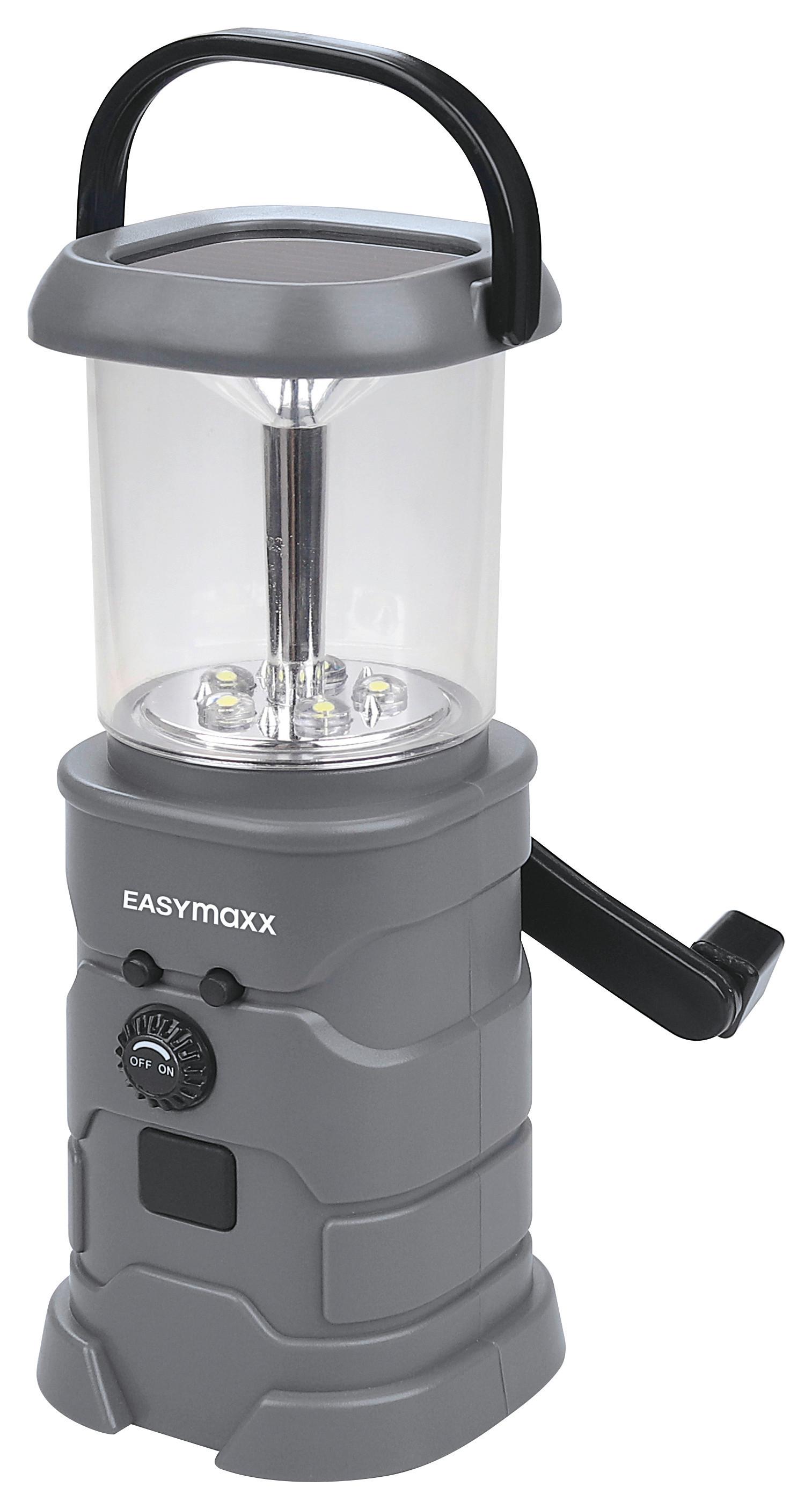 Solar-Laterne Anthrazit Easy Max, H: 7,5 cm - Anthrazit, Basics, Kunststoff (18,5/7,8/7,5cm)