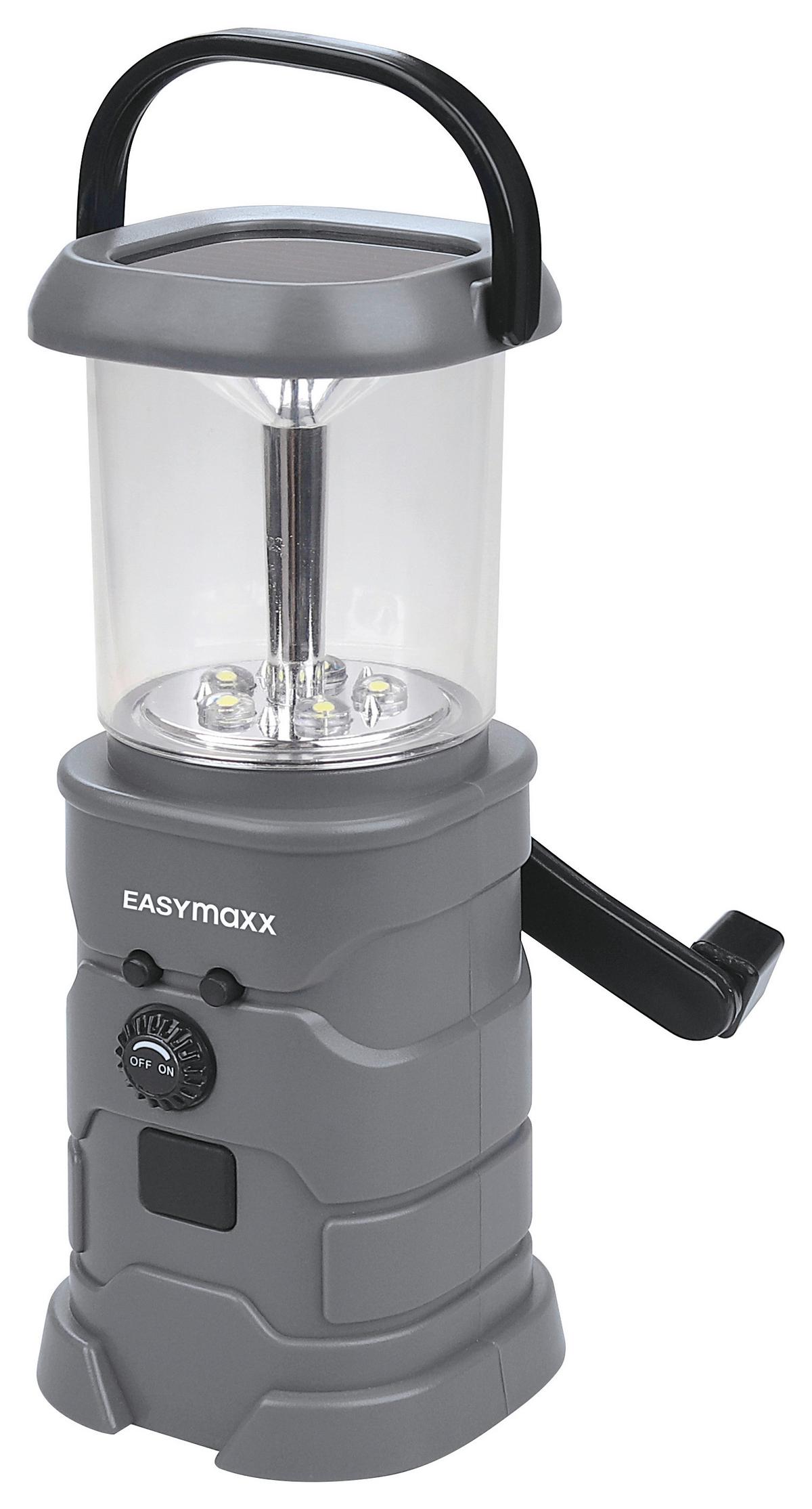 Solar-Laterne Anthrazit Easy Max, H: 7,5 cm - Anthrazit, Basics, Kunststoff (18,5/7,8/7,5cm)