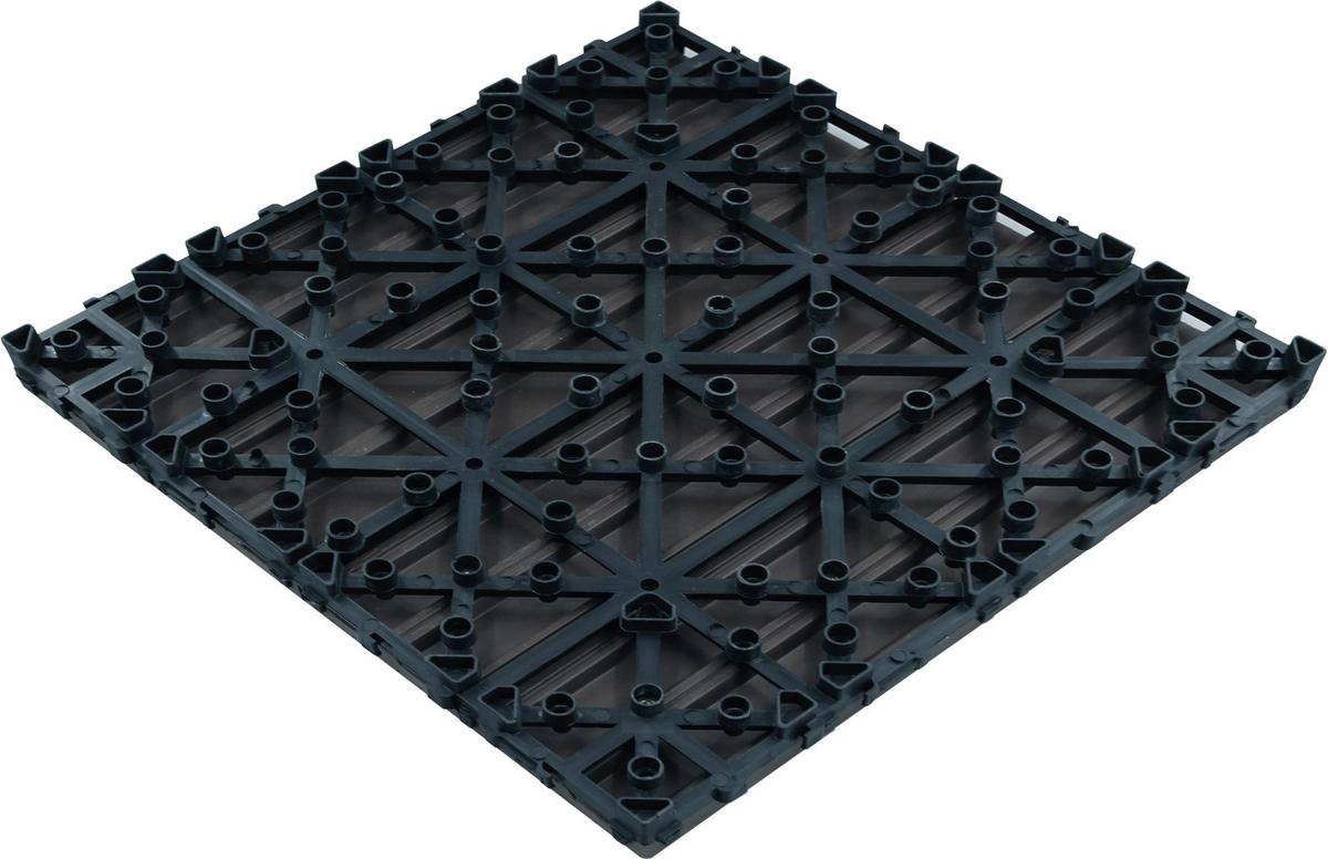 TERRASSENFLIESE NOAH 9ER-SET - Anthrazit, Basics, Holzwerkstoff/Kunststoff (30/30/2,2cm) - Beldano