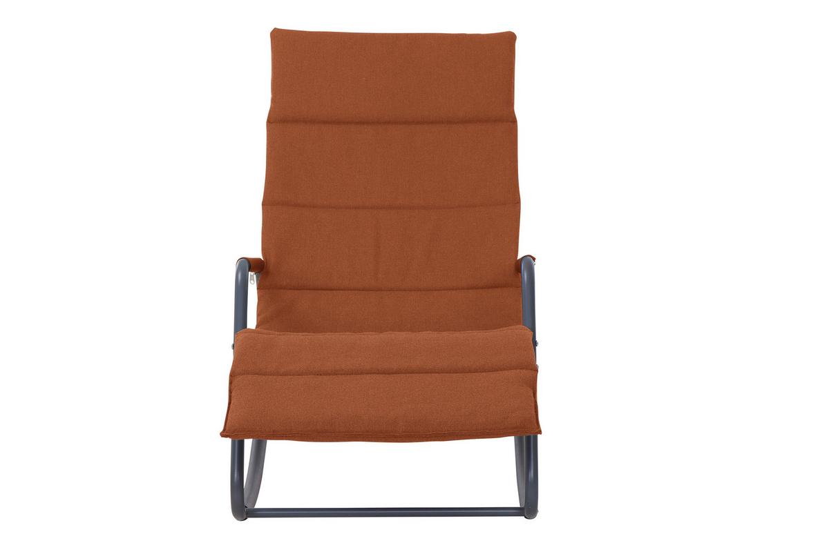 Garten-Relaxliege P02079 - Orange, KONVENTIONELL, Textil/Metall (57/81/143cm) - Siena Garden
