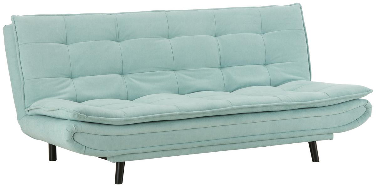Rozkladacia pohovka ALASKA, zelená, max. 240 kg - čierna/zelená, Modern, drevo/textil (194/90/100cm) - Based