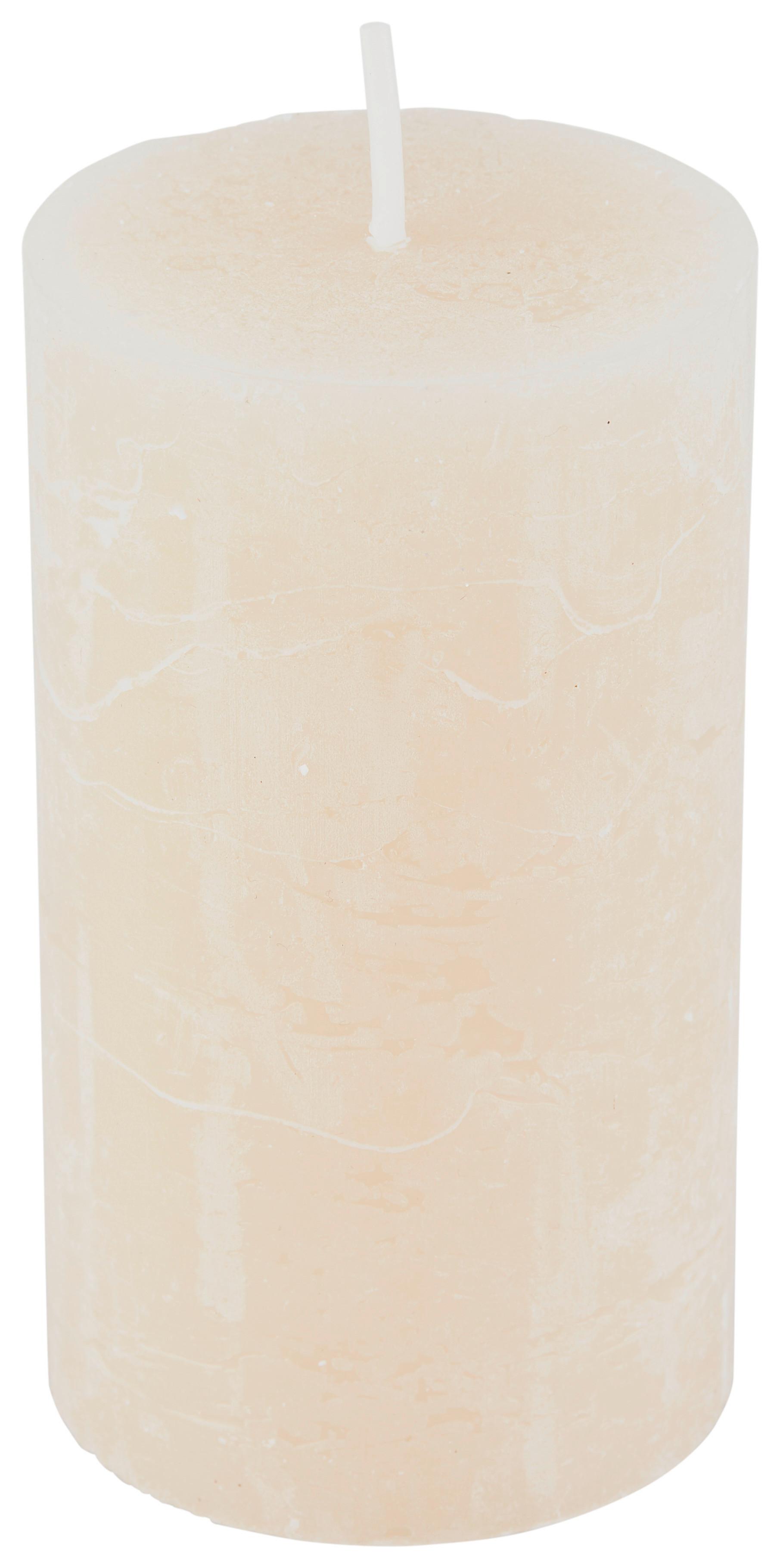 Stumpenkerze Saphira Creme D/H: 6,8/12 cm - Hellbraun/Creme, Basics (6,8/12cm) - Ondega