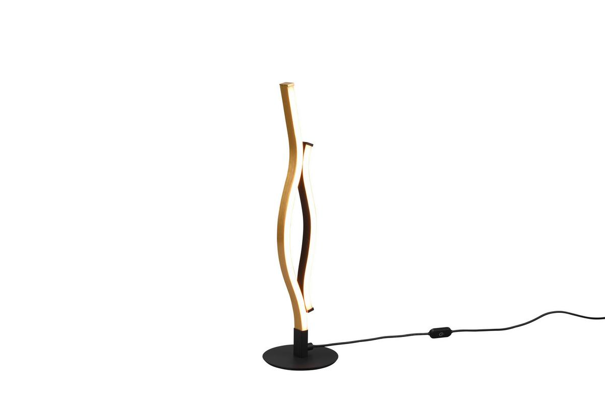LED-Tischleuchte Blaze dimmbar Schwarz/Messingfarben - Messingfarben/Schwarz, Design, Metall (13,5/48cm) - Trio Leuchten