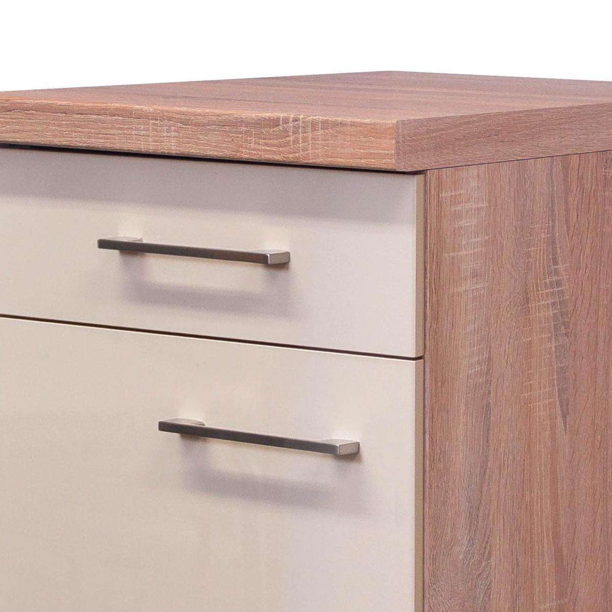 Kuchyňská spodní skříňka NEPAL US60 - Sonoma dub/kašmírová, Moderní, kov/kompozitní dřevo (60/86/60cm) - MID.YOU