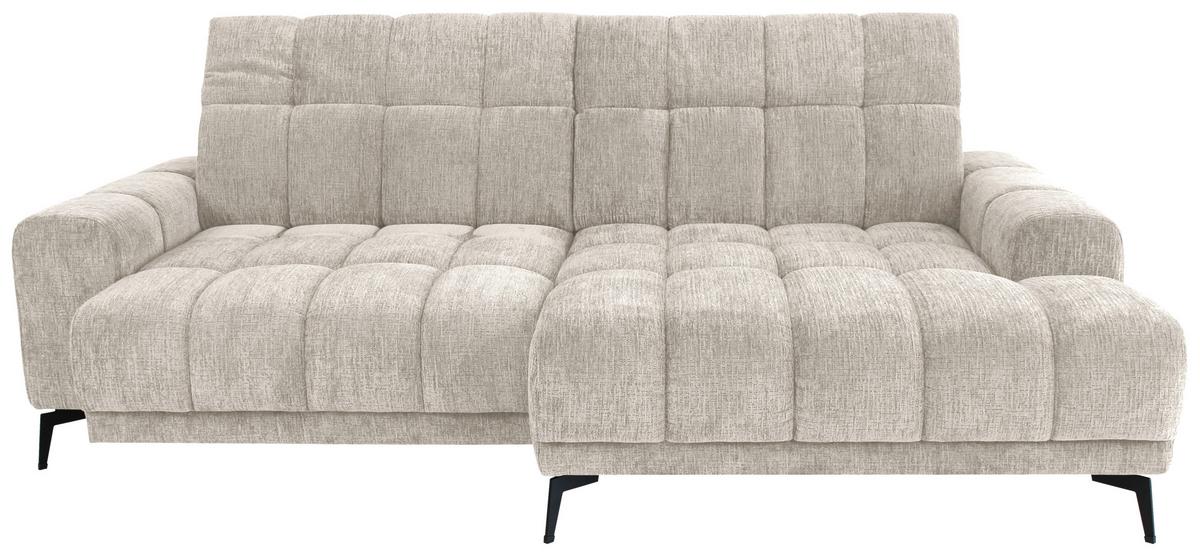 Rohová sedačka LAYA, pravá, krémová žinylka KANSAS - krémová/hořčicově žlutá, Moderní, textil (250/155cm) - Premium Living