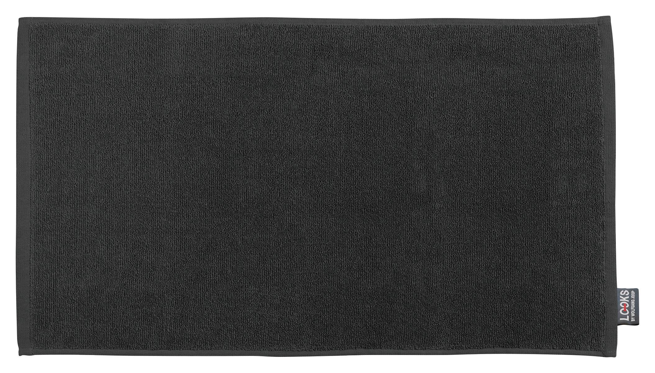 Badematte Looks Anthrazit Frottier 50x70 cm - Anthrazit, KONVENTIONELL, Textil (50/70cm) - LOOKS by W.Joop