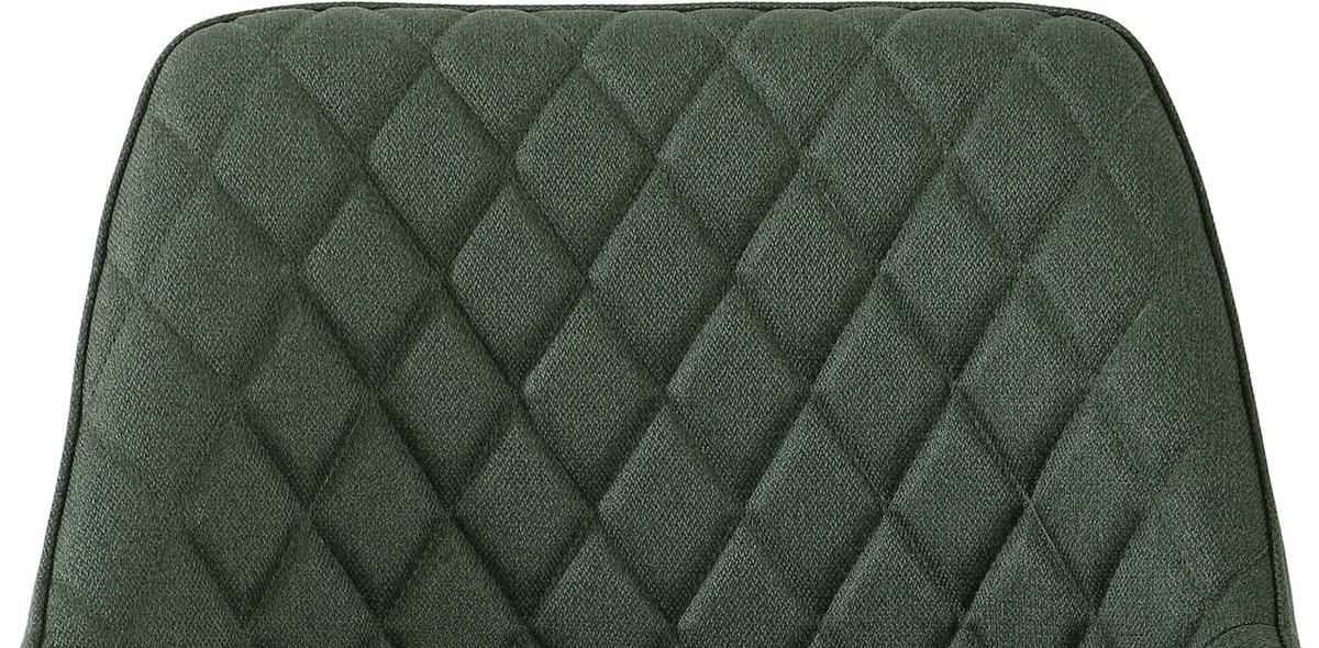 Armlehnstuhl Pam Grün, Sitzfl. 360° drehbar - Schwarz/Grün, KONVENTIONELL, Holz/Textil (57/85.5/60cm) - MID.YOU