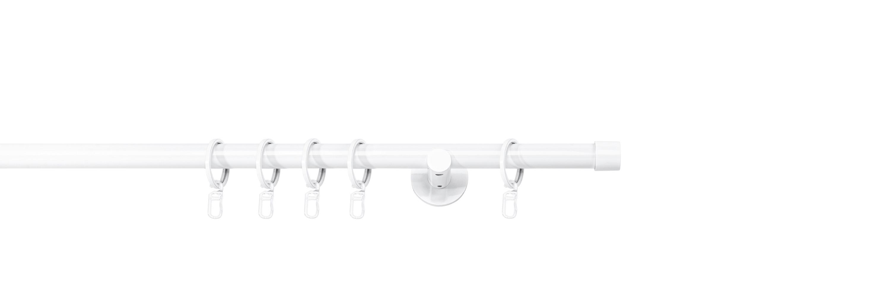 Rundstangengarnitur Weiß L: 250 Cm - Weiß, Basics, Metall (250cm)