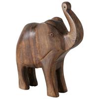 Dekorační slon NOLANI I - tmavě hnědá, Konvenční, dřevo (20/24,5/5,5cm) - Mömax
