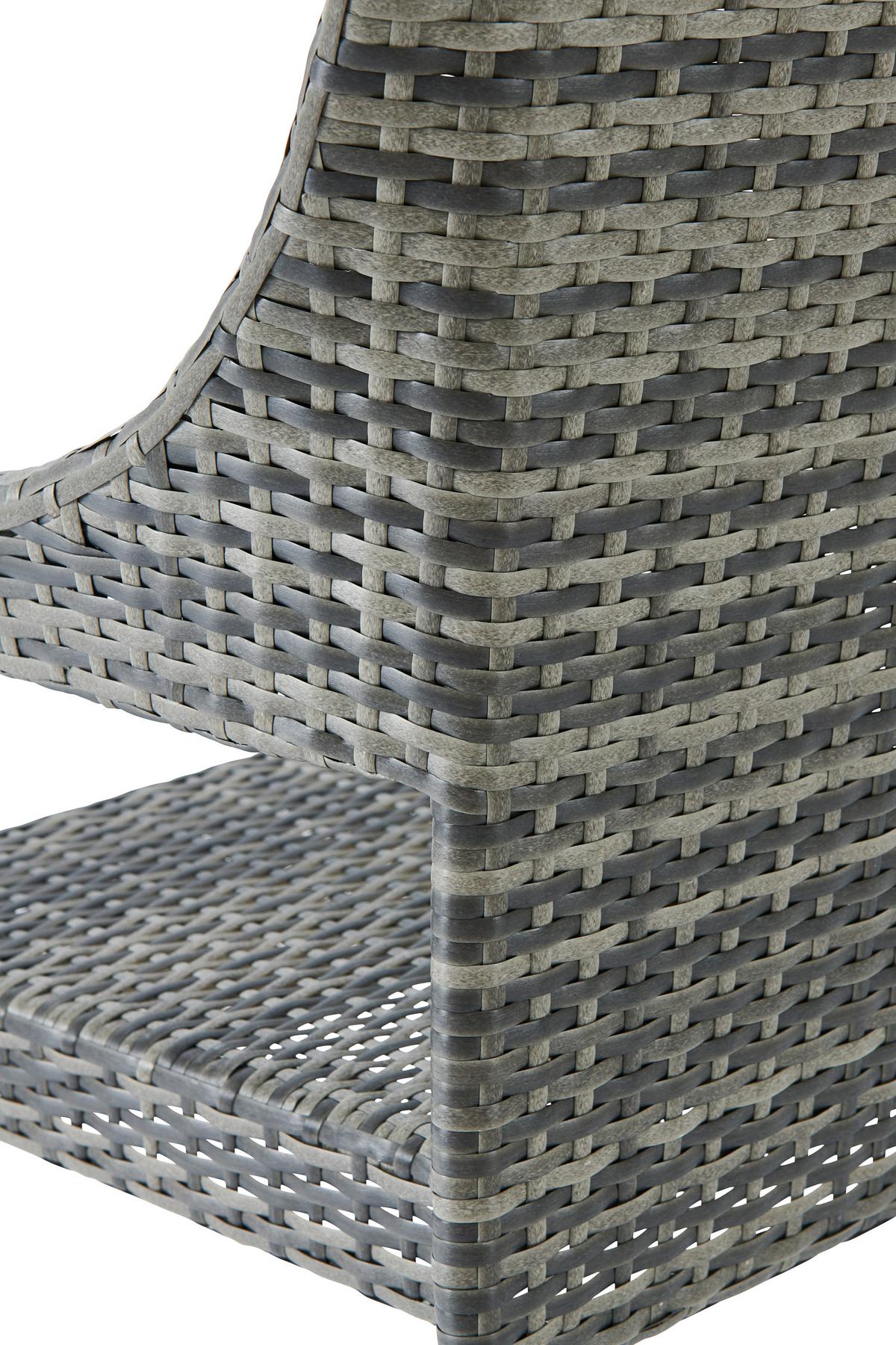 Gartensessel Stapelbar Pia Stall / Kunststoff - Grau, MODERN, Kunststoff/Metall (58/85/65cm) - Beldano