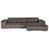 Ecksofa mit Relaxfunktion Orion Kopfstütze Klappbar Silberfar. - Silberfarben, KONVENTIONELL, Textil (307/186cm) - Livetastic