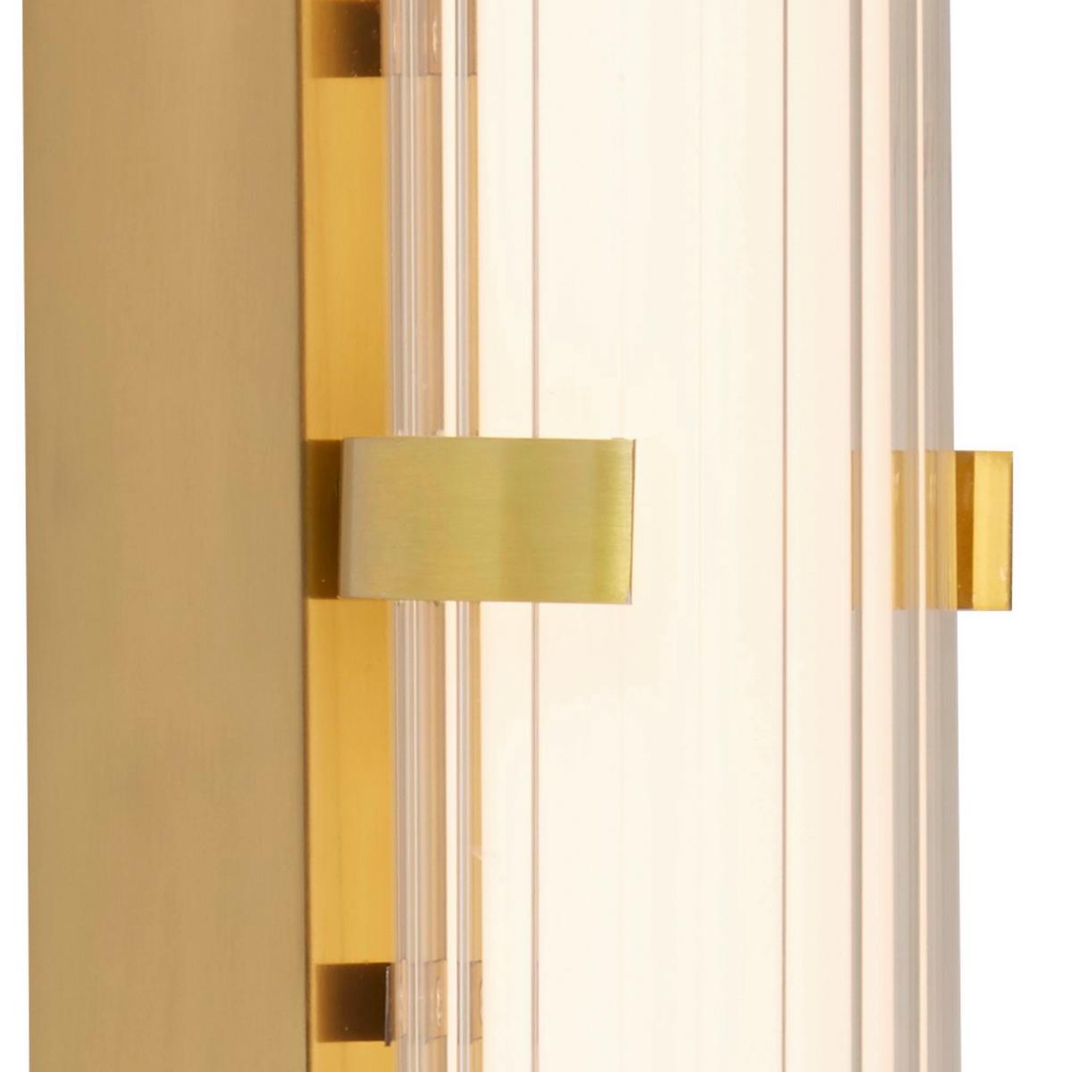 Badezimmer-Wandleuchte 63126-1go - Klar/Goldfarben, Design, Glas/Metall (90/63cm)