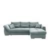 Ecksofa Federico Hellblau S: 302/188 Cm - Chromfarben/Hellblau, MODERN, Holz/Textil (302/188cm) - MID.YOU