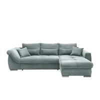 Ecksofa Federico Hellblau S: 302/188 Cm - Chromfarben/Hellblau, MODERN, Holz/Textil (302/188cm) - MID.YOU