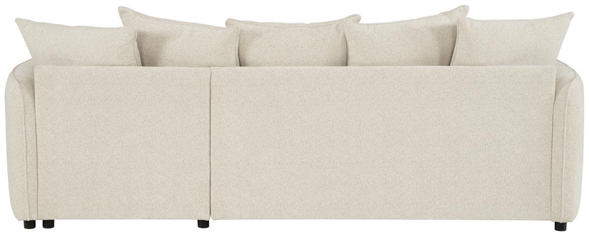 Ecksofa Costo Creme S: 254 cm - Creme/Schwarz, Design, Textil (254/160cm) - MID.YOU