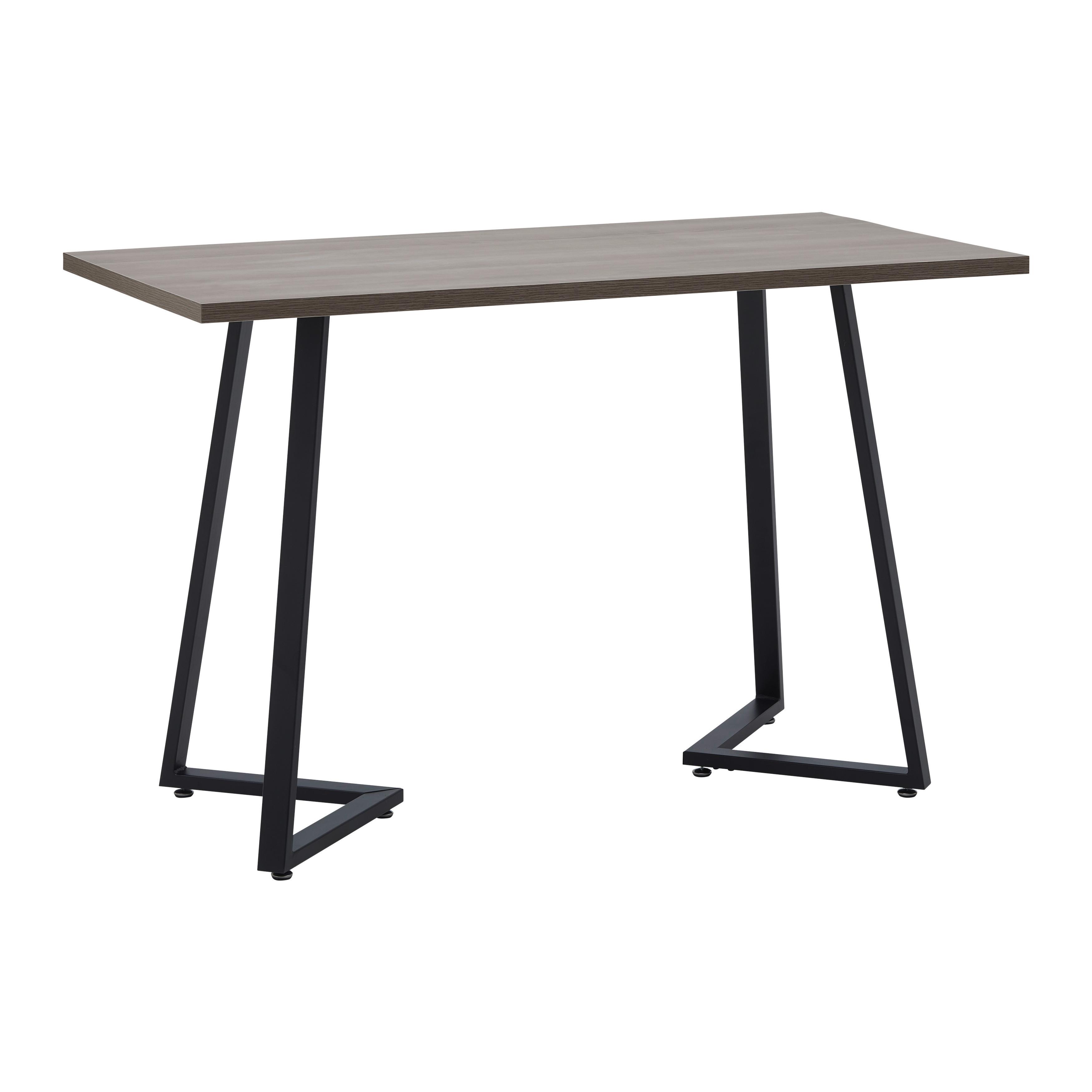 Písací stôl CAROLINA 120x60  cm - čierna/farba vlašského orecha, Modern, kov (120/60/75cm) - Bessagi Home