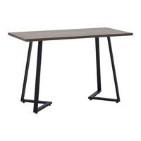 Písací stôl CAROLINA 120x60  cm - čierna/farba vlašského orecha, Modern, kov (120/60/75cm) - Bessagi Home