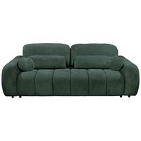 Schlafsofa Bubble Dunkelgrün B: 256 Cm - Dunkelgrün/Schwarz, Design, Textil (256/76/112cm) - MID.YOU