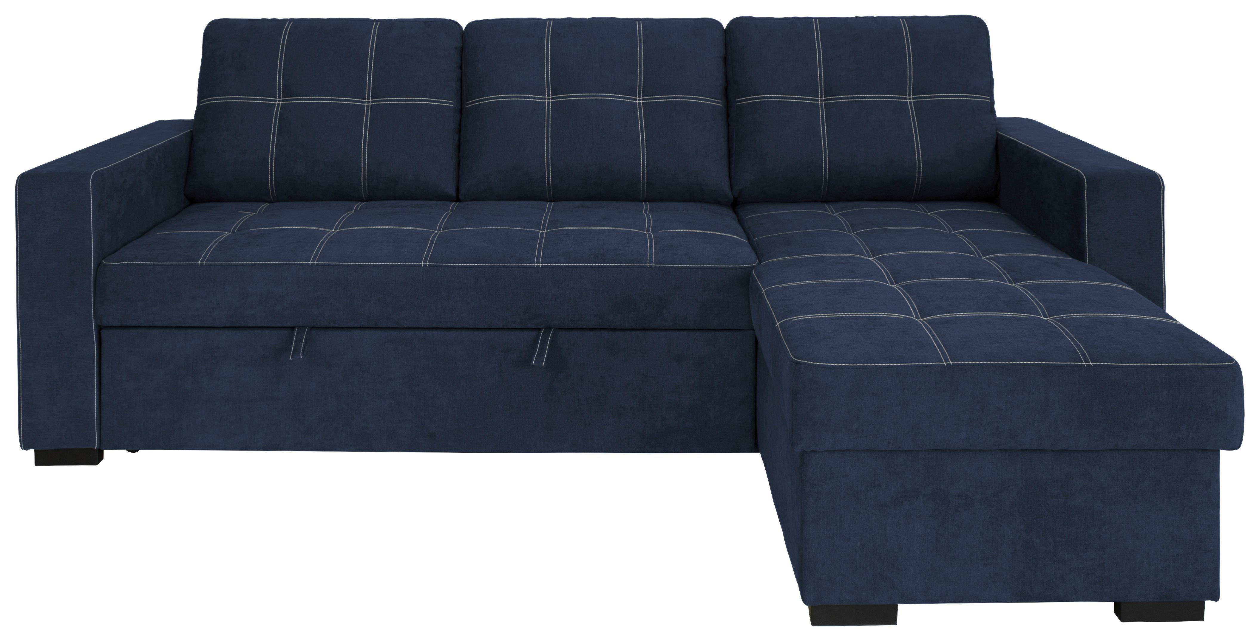 Sedacia súprava TURIN, tmavomodrá - čierna/tmavomodrá, Design, kov/drevo (239/87/160cm)