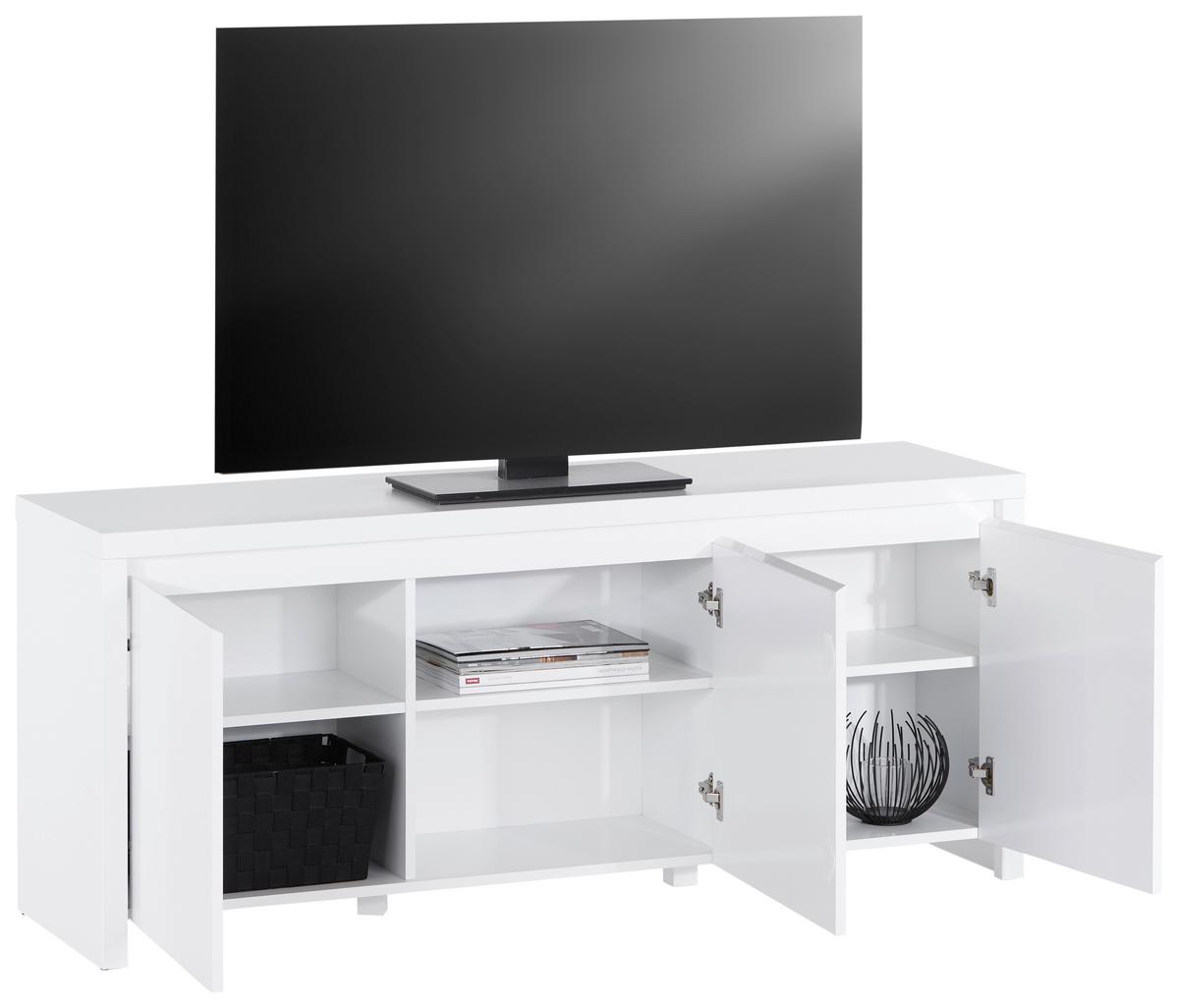 Kommode Larios 143,2 cm Weiß - Weiß, MODERN, Holzwerkstoff (143,2/61/40cm)