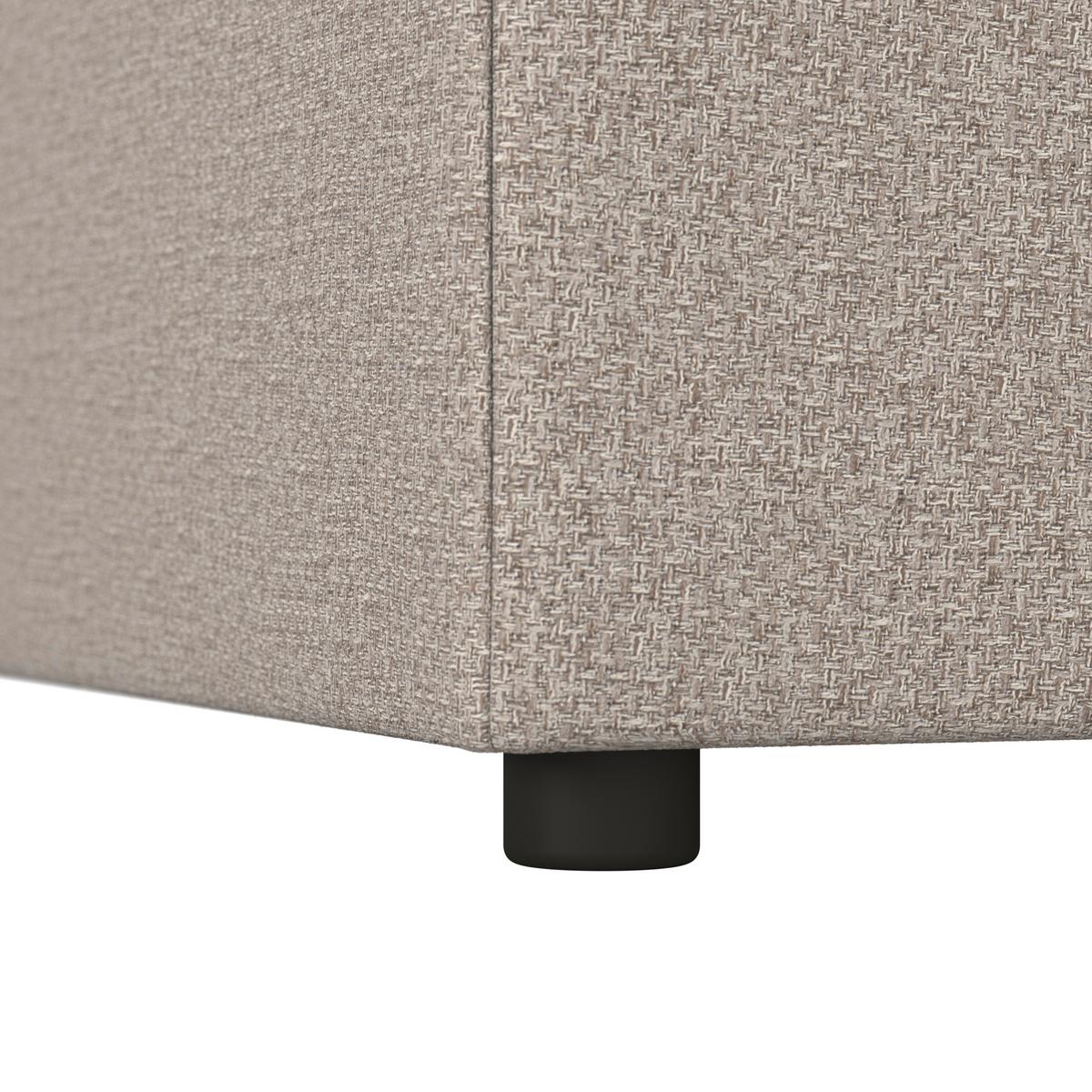 Boxspringová postel MARCO 140x200, šedohnědá - černá/šedohnědá, Moderní, dřevo/textil (140/200cm) - Bessagi Home