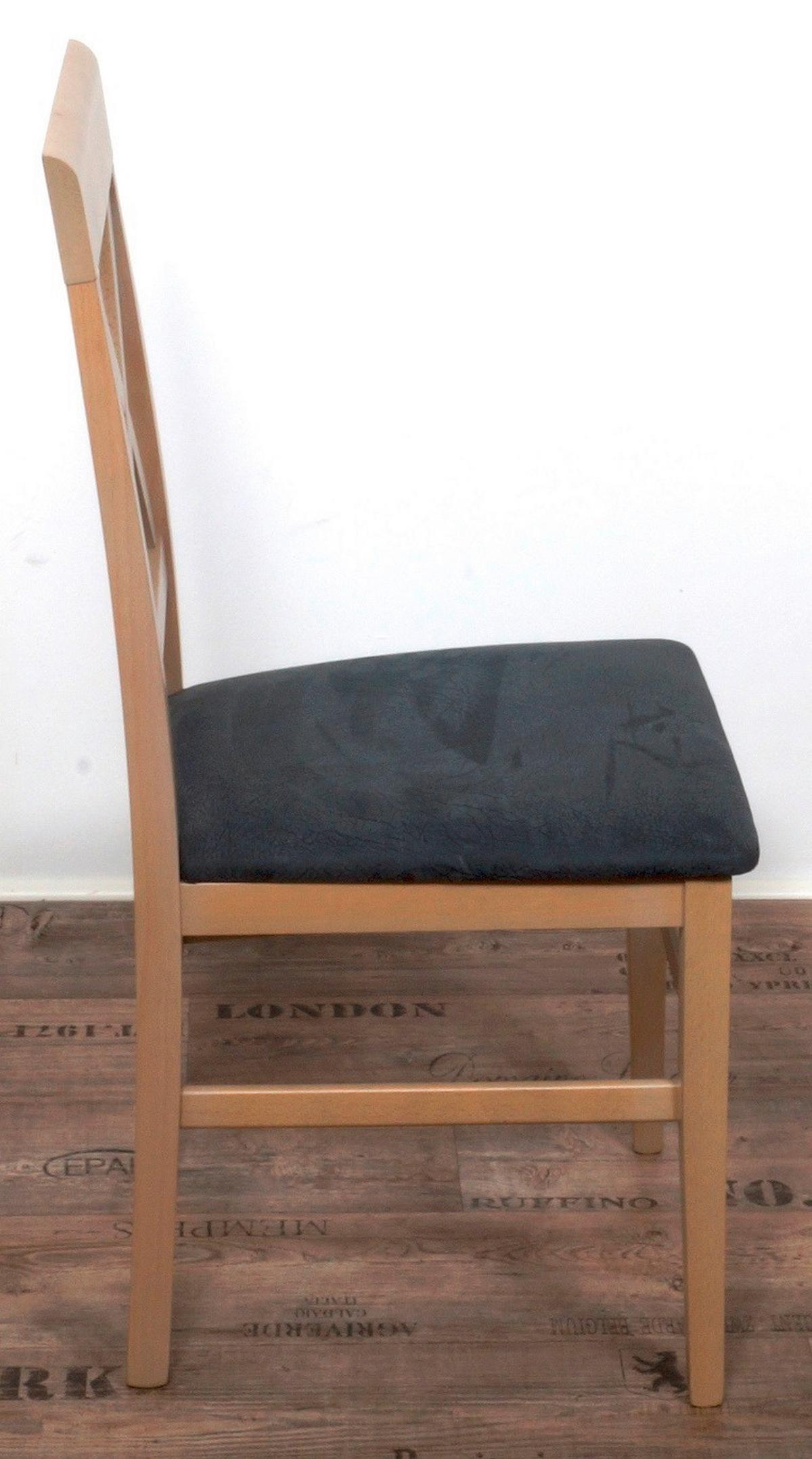 Stuhl-set Madrano Grau/s. Eiche B: 44 Cm - Grau/Sonoma Eiche, KONVENTIONELL, Holz/Textil (44/93/46cm) - MID.YOU