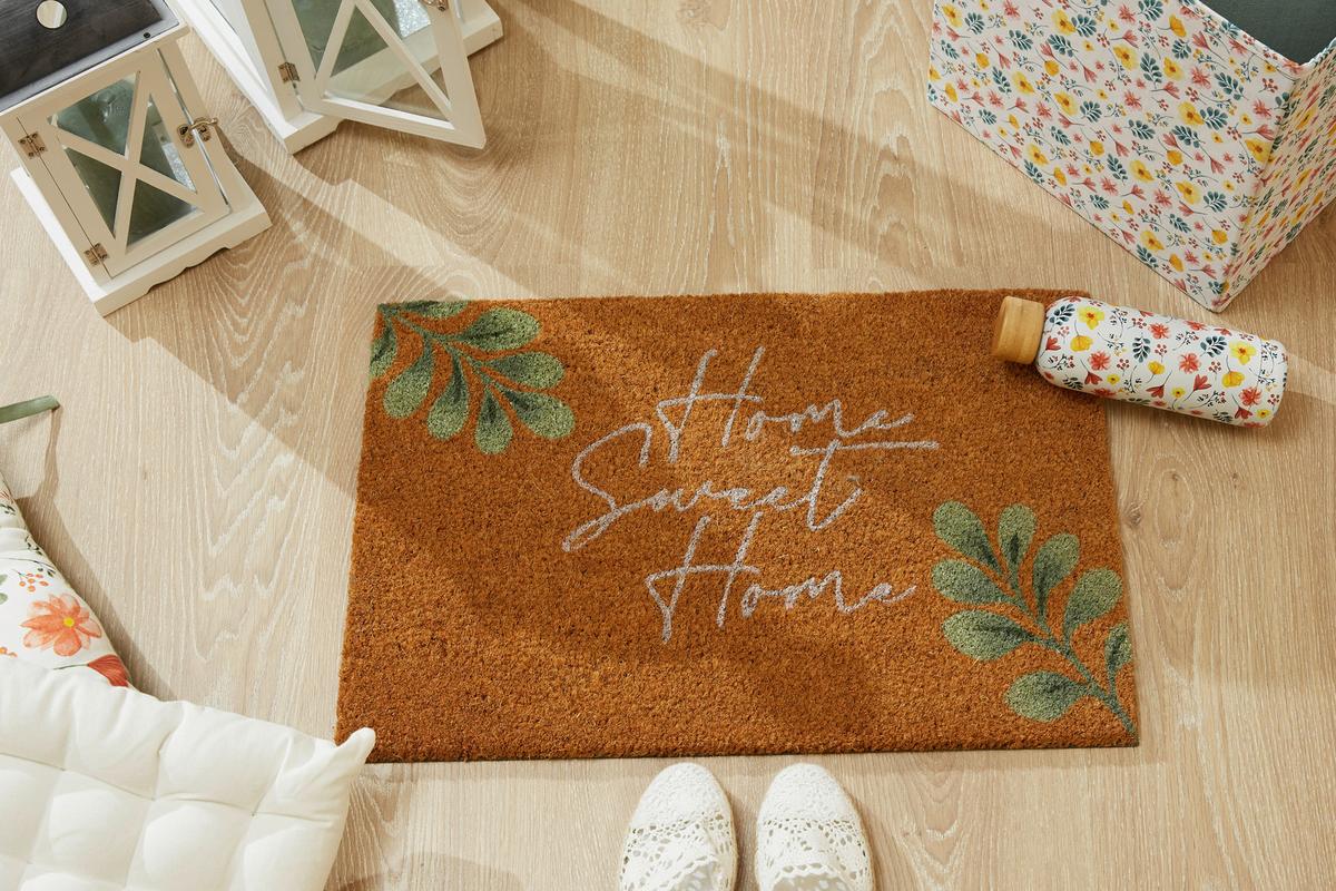 Dveřní rohožka Home Sweet Home, 40/60cm - hnědá, Lifestyle, textil (40/60cm) - Mömax