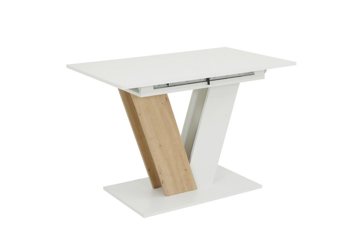 Esstisch Siena T - Eiche Artisan/Weiß, MODERN, Holzwerkstoff (110-150/76/70cm) - MID.YOU